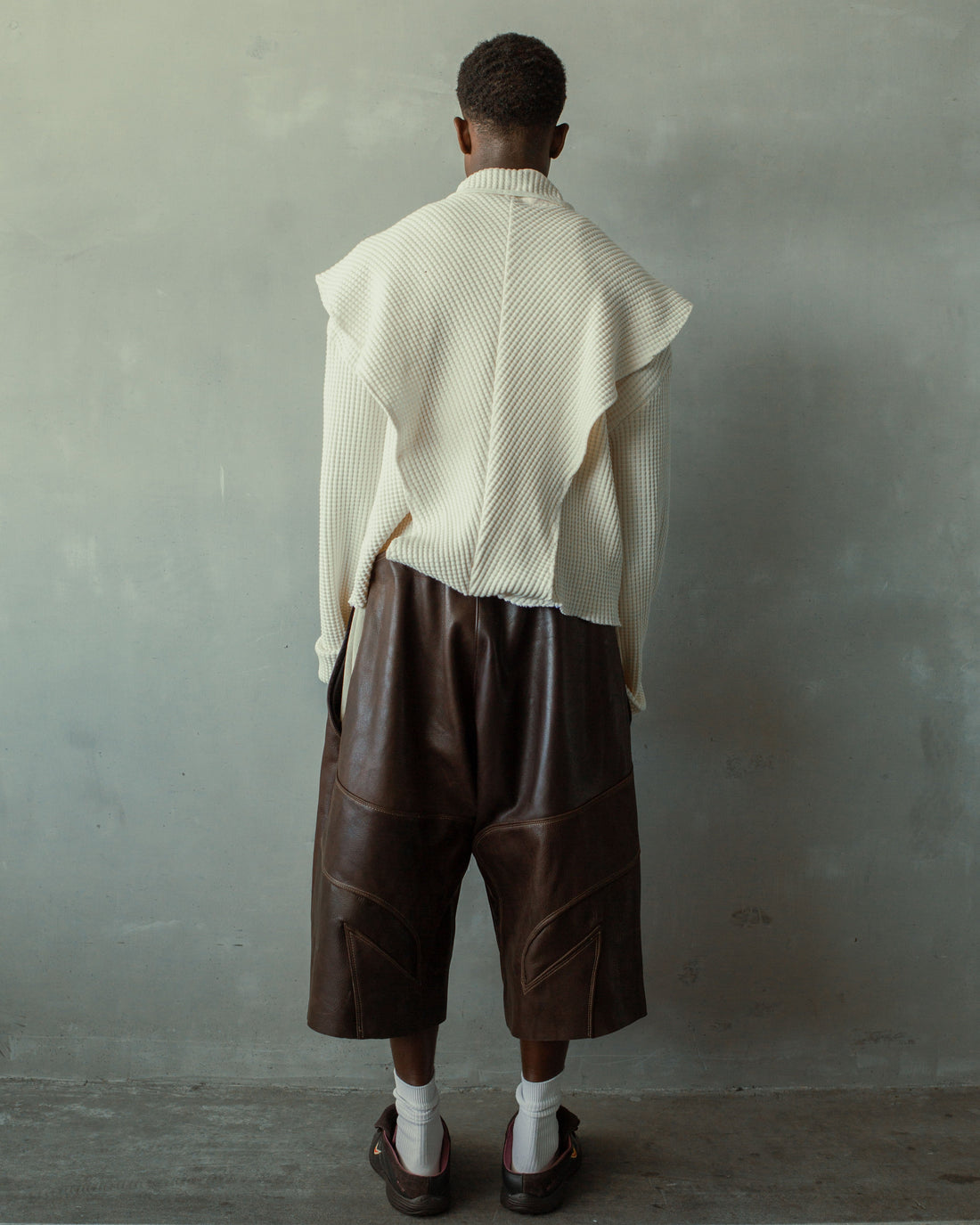 Snap Leather Short