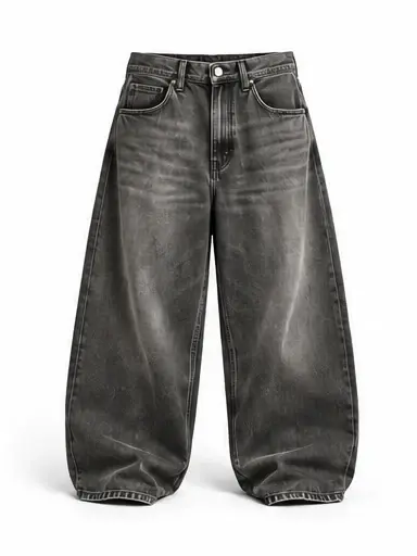 Grey Wide Denim