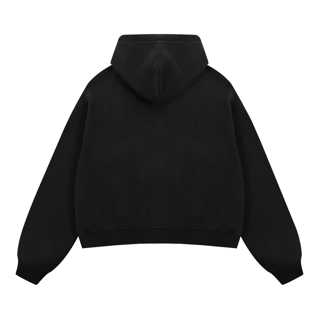 Manhunt Zip Up Cropped Boxy Hoodie Unisex Streetwear 380 GSM Heavyweight Sweatshirt For Cold Weather
