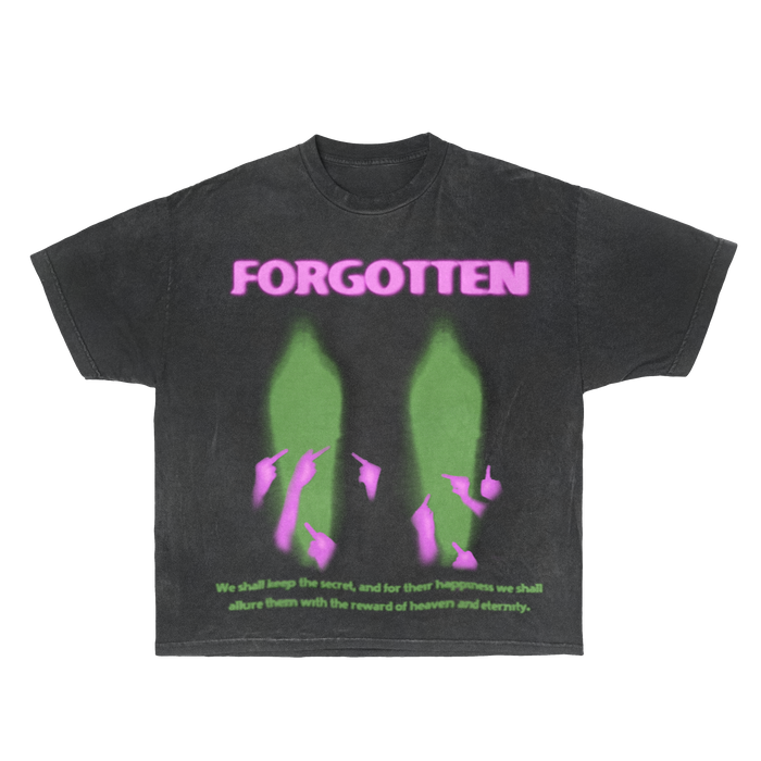 Paranormal Forgotten Garment Dyed Streetwear Tee Cotton Short Sleeve T Shirt