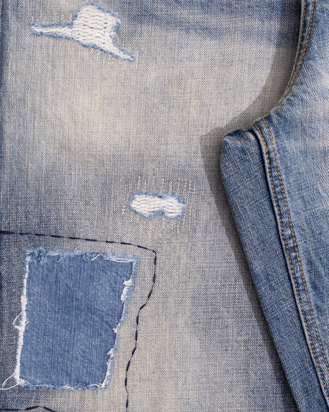 BLUE REPAIRED  (JAPANESE SELVEDGE)
